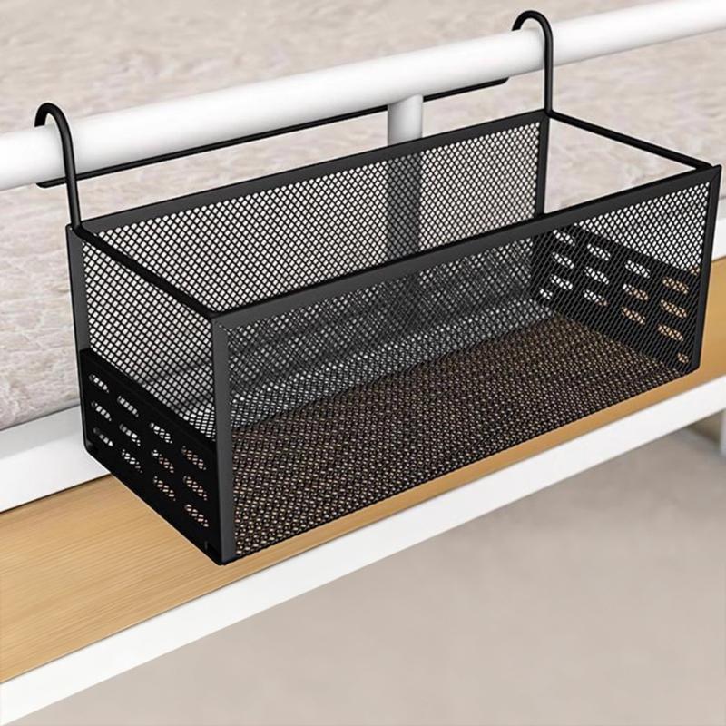 Suspended Bedsides Storage Rack Space Saving Design Sturdy Iron Construction Quick Easy Installation for Small Spaces