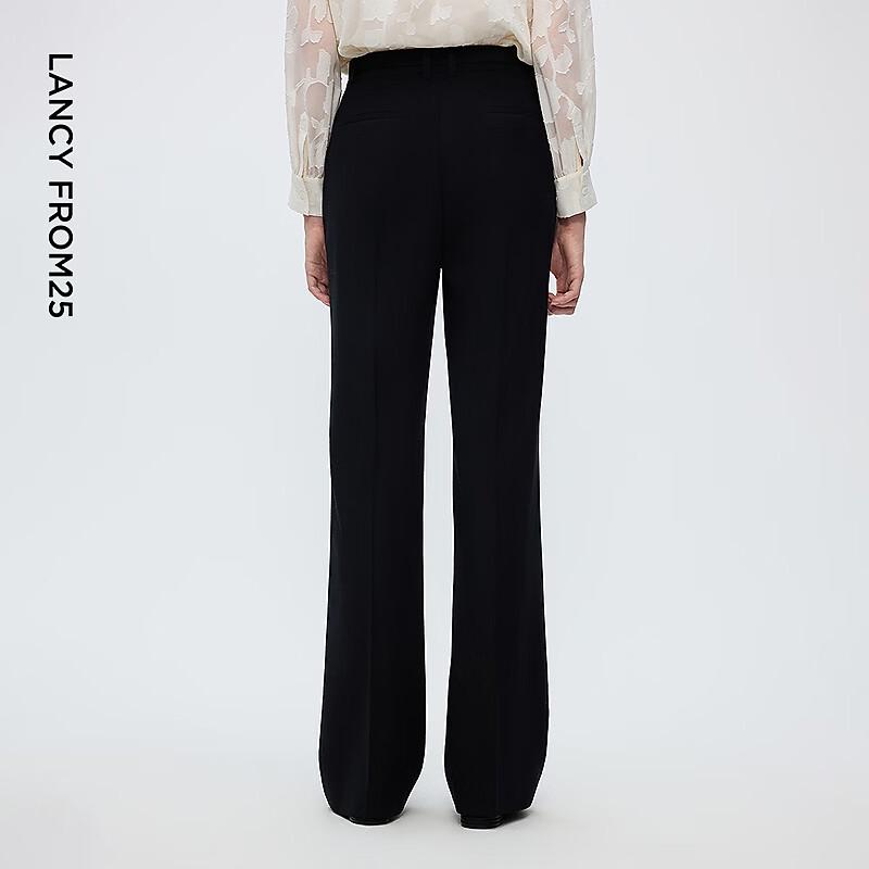 LANGZI Fashion Flared Wool Blend Suit Pants