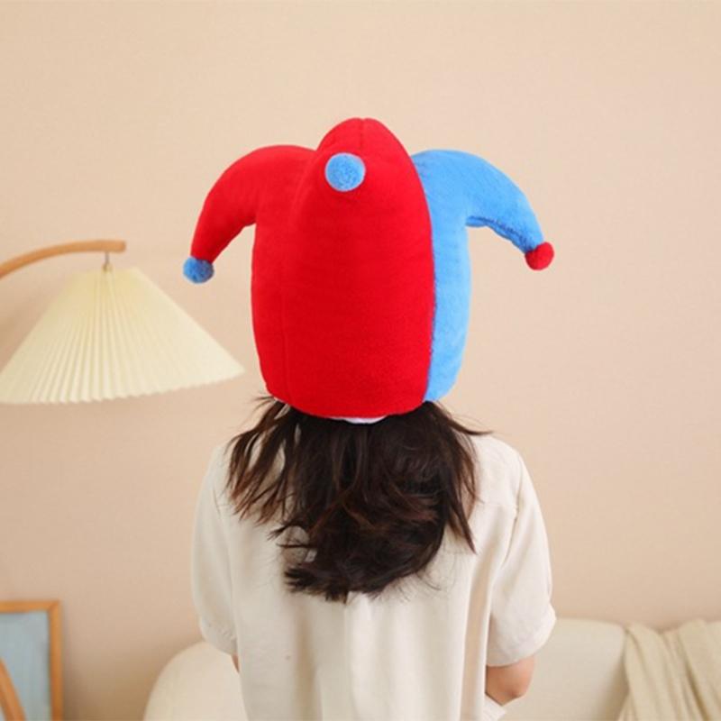 Personality Accessory Hat Artistic Youth Hats Simple Street Hat Plush Clowns Hats for Halloween Costume