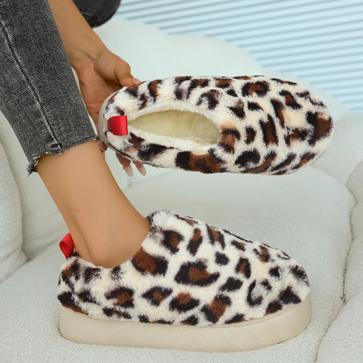 Модные женские хлопковые туфли с леопардовым принтом — фото 4