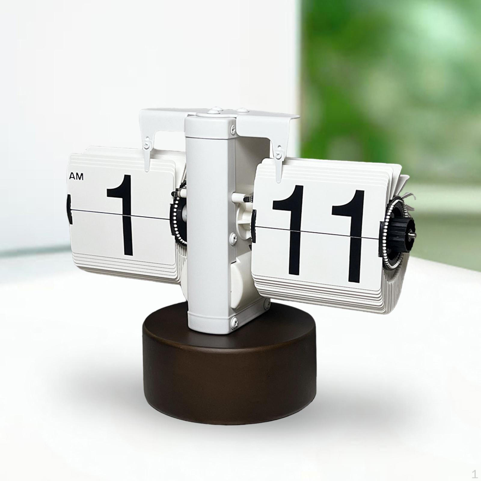 

Автоматический перелистывающий часы с переворачивающимися страницами, ретро-цифровой стол для гостиной white