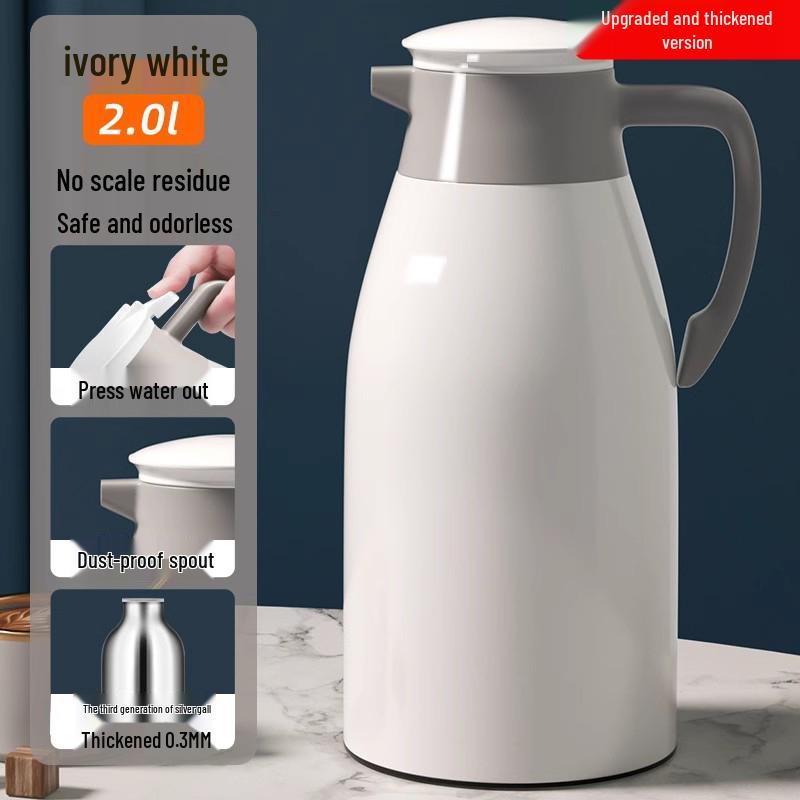 Large Capacity Glass Liner Warm Water Thermos - New Model for Dorms and Homes