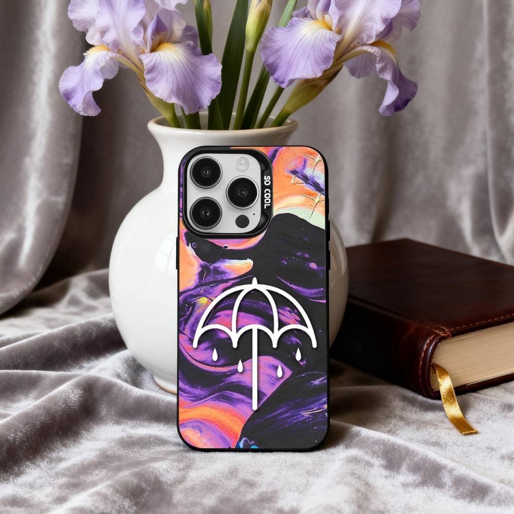B-Bring M-Me the Horizon Band Phone Case For iPhone17,16,15,14,13,12,11 Plus,Pro Max Candy Silver Plated Inside Cover