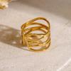 European and American Stainless Steel Rings 18k Gold-plated Niche Titanium Steel Ring Rings