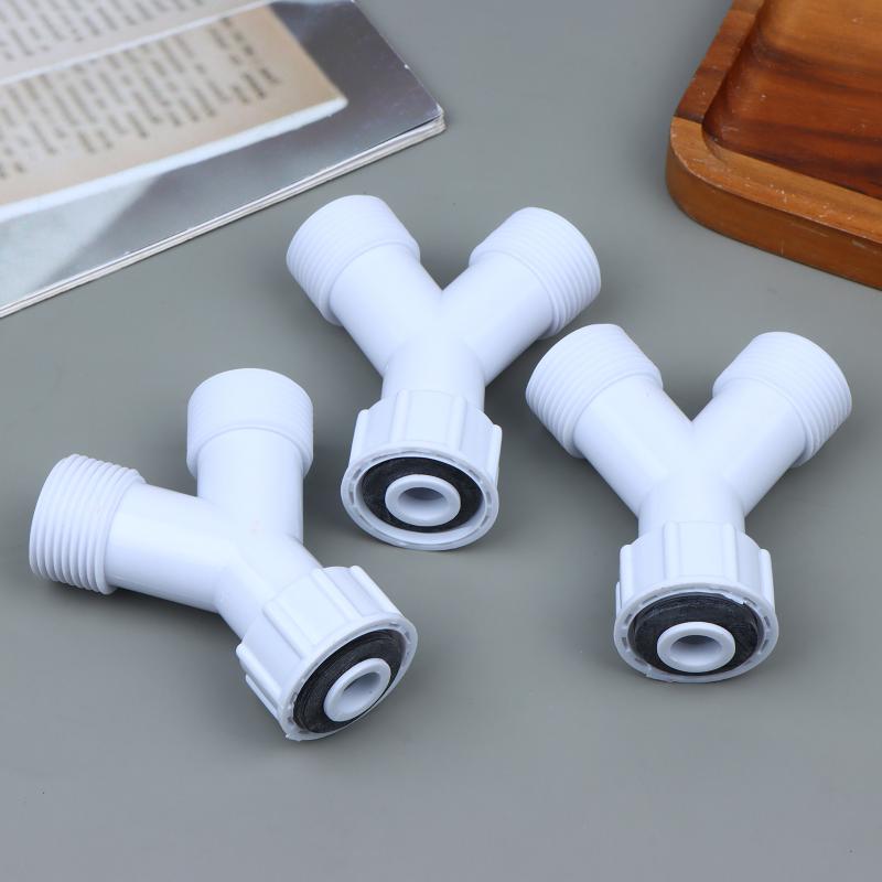 1/2/3Pcs Dishwasher Washing Machine Y Tee Connector Adapter Double Inlet Junction Split Pipe Connection Three-Way Adapter