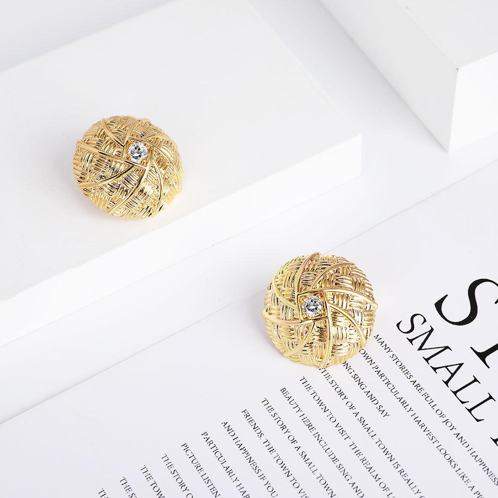 Earrings Korea can weave women's personalized gold independent packaging long fashion temperament geometric earrings
