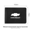 gpefa5 1Pc Car Driver License Cover Anti-Fur Credit Card Holder For Chevrolet Camaro Equinox Traverse Montana Silverado Malibu SS decal