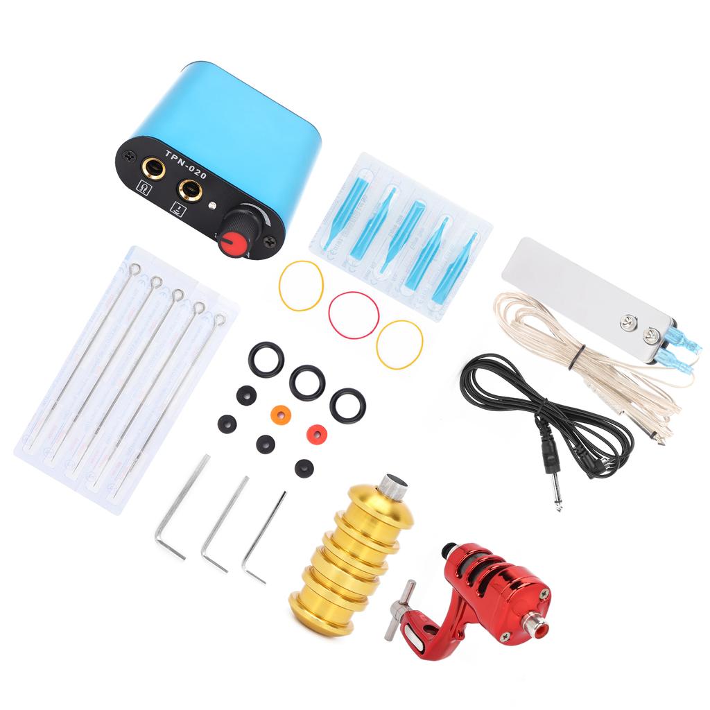 Tattoo Set Professional Coil Tatoo Machine Liner Shader Needle Kit Supply Tool SetEU Plug