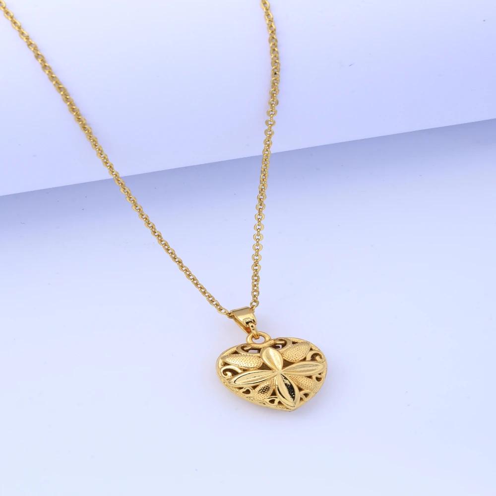 Vietnam sand gold heart necklace ethnic style hollow chicken heart gilt set chain gilt necklace jewelry manufacturers wholesale