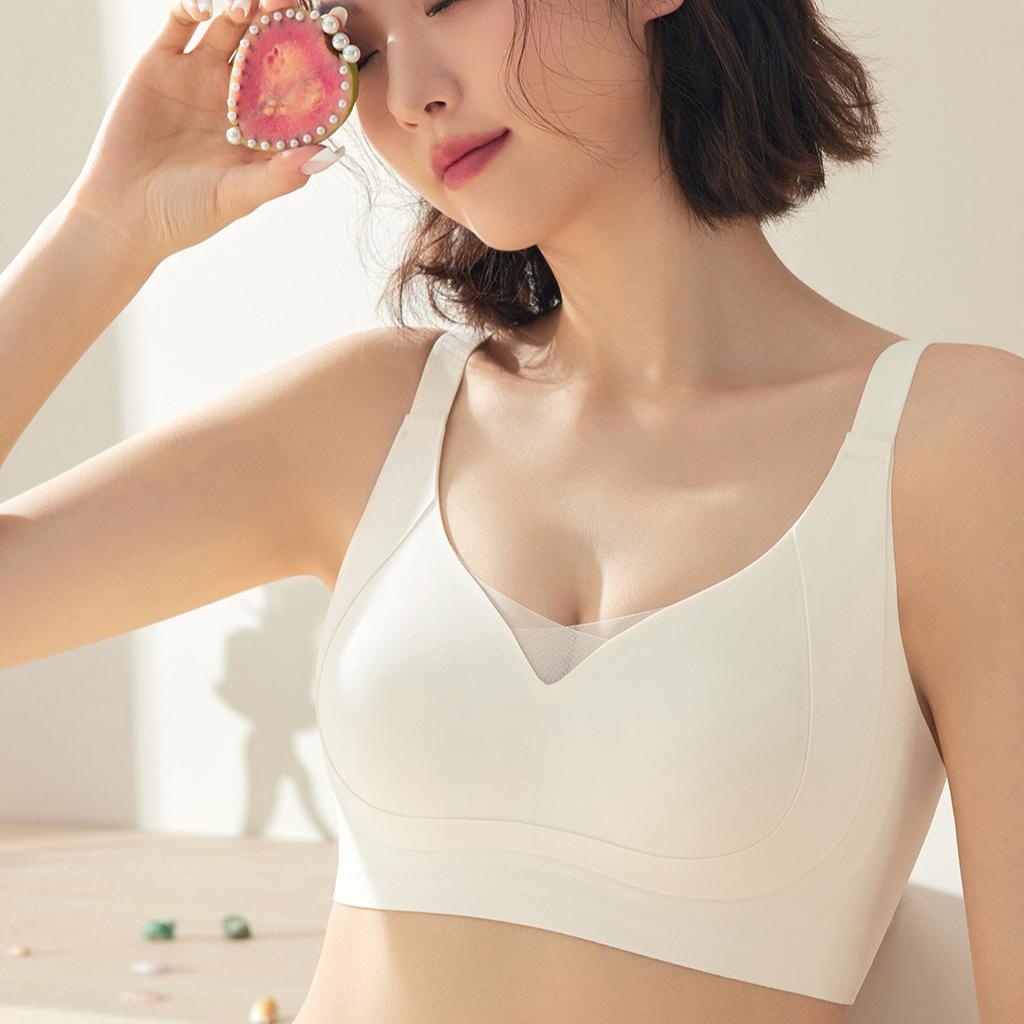 Seamless Bra Women's Adjustable Bra with A Soft Support and Anti-sagging Design Push Up Bra