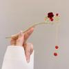 Traditional Sandalwood Hairpin for Chinese Cheongsam & Hanfu Updo