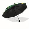 Stunning Stained Panel: Floral FantasyUmbrella, Portable 3-Fold Compact Umbrella for Men & Women Gift