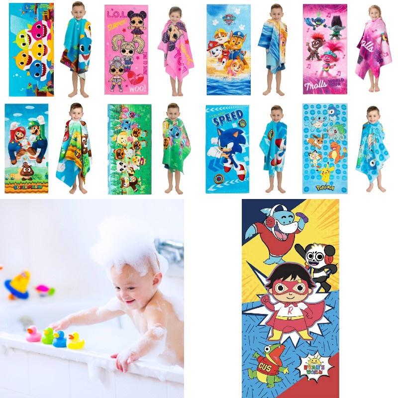Boys Girls Pokemon Bath Towels Microfiber Beach Pool Swim Towel