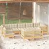 Day and Night - Day and Night Garden Furniture 9 Pieces and Cushions Solid Cream Pine Wood