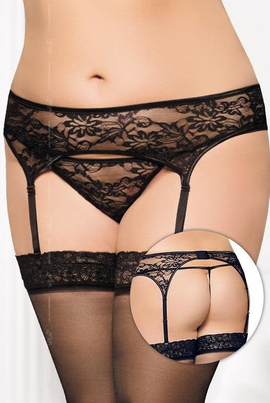 ELDA Suspender Belt - Black - Softline - Suspenders and Garters