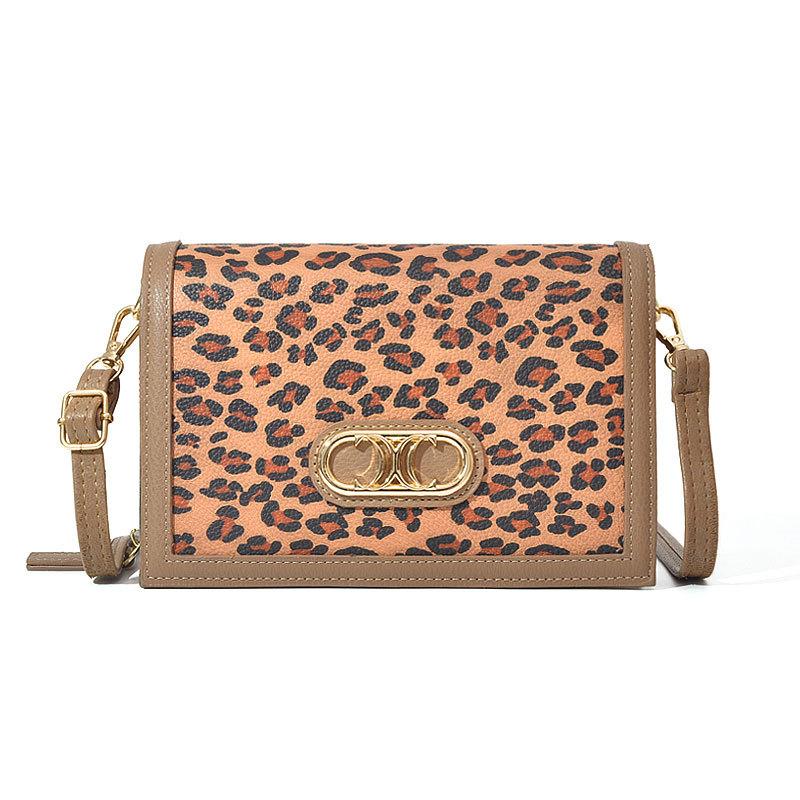 Women s Shoulder Messenger Bag, Leopard Print Retro Large-capacity Mobile Phone Bag, Multi-functional Women s Bag хаки