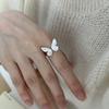 New 925 Sterling Adjustable Elegant Butterfly Ring For Women Geometric Handmade Butterfly Ring Party Christmas Gift Fine Jewelry