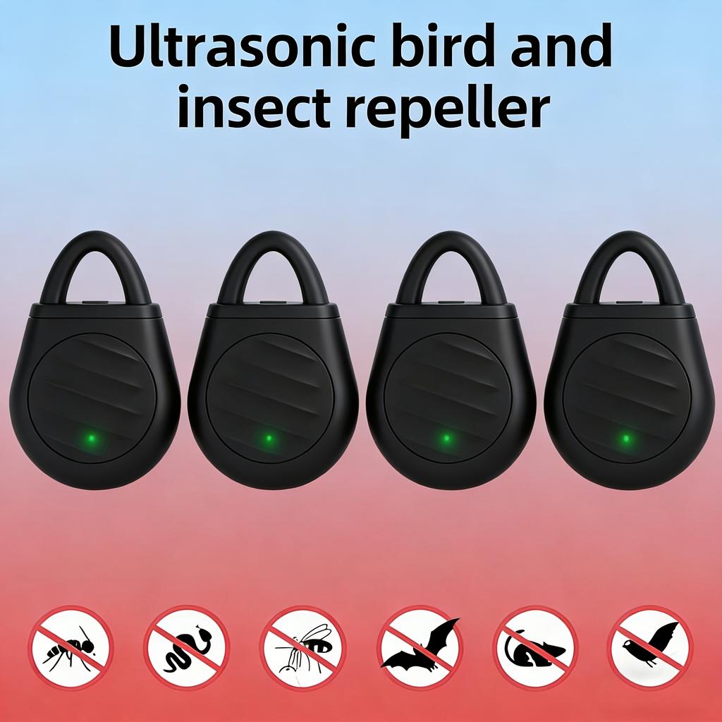Repellente Elettronico Intelligente Portatile per Animali Domestici, Repellente Universale per Insetti per Umani e Animali Domestici, Essenziale per la Cura della Salute degli Animali Domestici, Da Appendere ai Collari degli Animali Domestici,