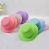 Womens Felt Fascinator Hat DIY Round Solid Color Small Plush Hat Hair Decor Wedding Bridal Cocktail Headwear Fasciantor Base