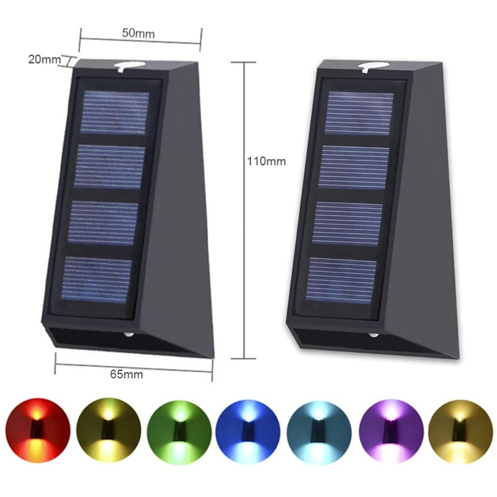 Decoration Solar wall lamp Led solar lights RGB Color Changing Waterproof Wall Lamp Solar Lighting For Walkway Fence Stairs