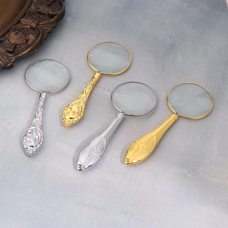 Lupe Tragbar Handheld 5X Vergrößerer Delikater Mustergriff Taschenlupe Zum Lesen Inspektion Handwerk