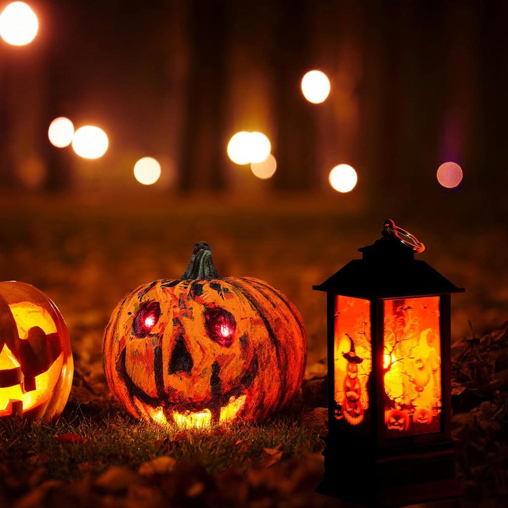 Halloween Pumpkin  Toys Theme Haunted House Room Text Sense Luminous Ornaments Decorations