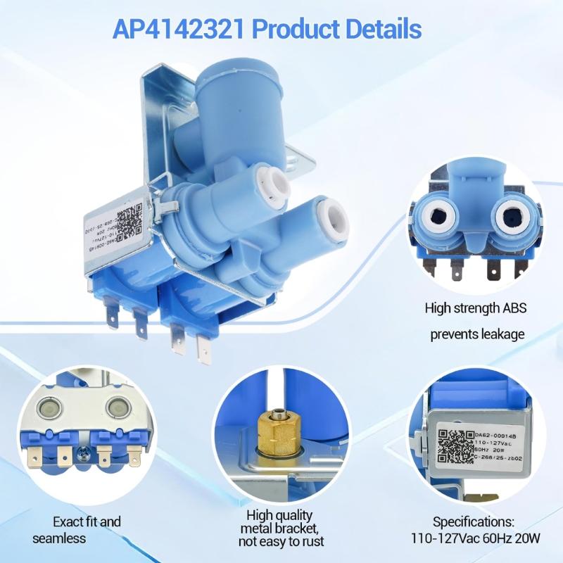 Universal Refrigerator Water Inlet Valves DA62-00914B Ice Maker Parts for Easy Installation and Quick Repair Enduring