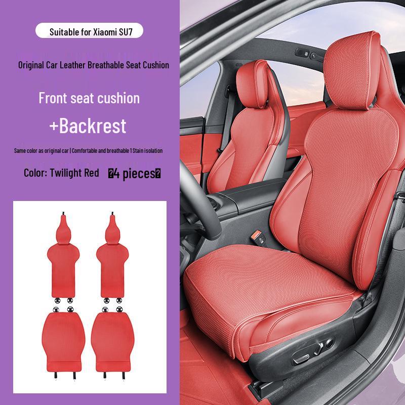 All-Season Universal Leather Seat Cushion for Xiaomi SU7 - Car Protection Pad & Interior Accessory