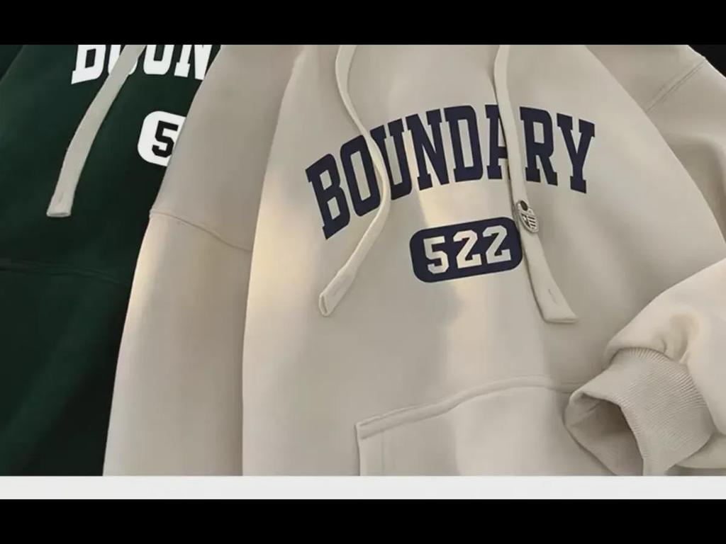 Uniseksowa amerykańska bluza oversize w stylu retro z aksamitną podszewką na wiosnę, jesień i zimę