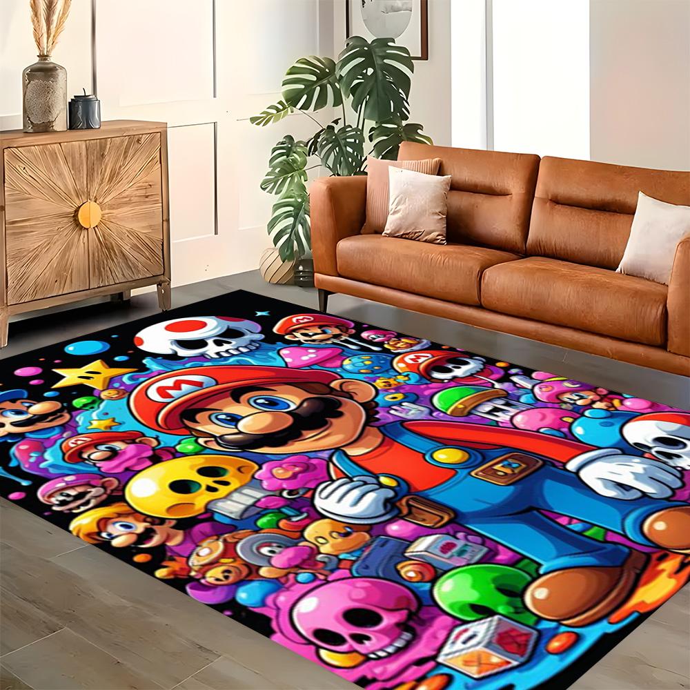 Super Mario Adventure for Living Room rug, Bedroom, Study Room, Hallway Decoration, Perfect for Home Decoration or Holiday Gifts