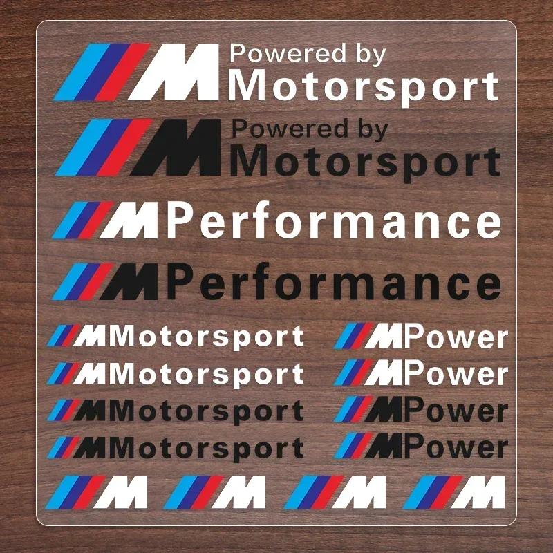 For BMW 1set Car Badge Sticker Car Decoration Decal For Bmw M Performance Power X1 X3 X5 X6 E84 E83 F25 M3 E90 E91 E60 F15 F16 E