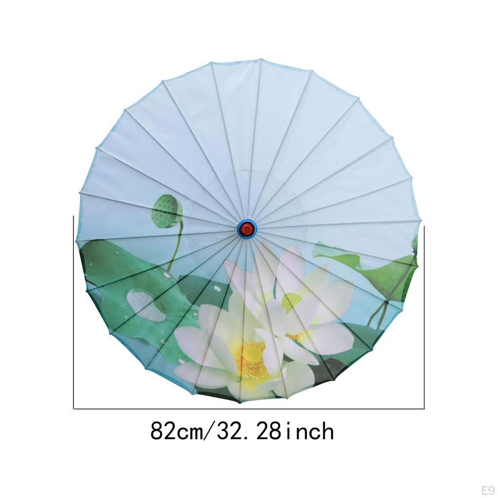Chinese Oil Paper Umbrella, Decorative Floral Pattern, Traditional Classical Dance Umbrella for