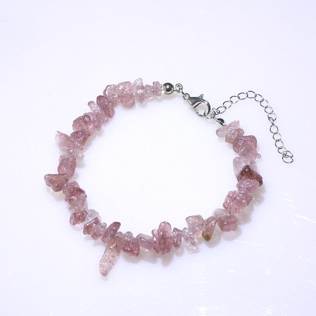 Pink Purple Agate Crystal Beaded Bracelet - Semi-Precious Gift for Female Students & Best Friends