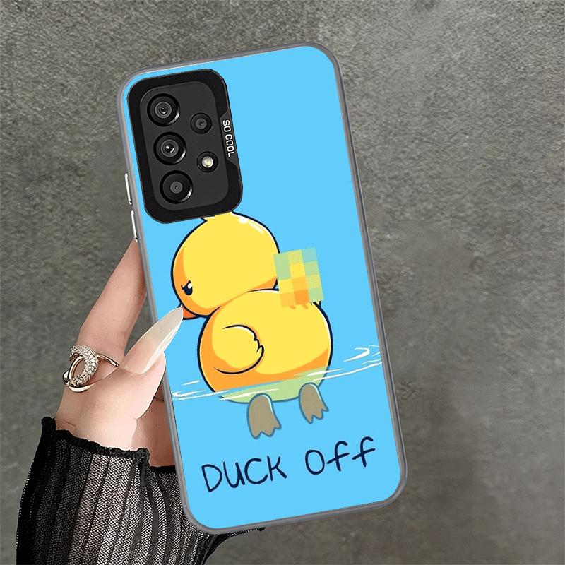 Funny Cute Cartoon Duck Shockproof Phone Case for Samsung A17 A16 A15 A14 A37 A57 A36 A56 A26 A35 A55 A25 A34 A54 A24 A13 A23 A3
