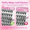 Natural Look False Eyelashes 10-18mm Length DIY Lash Extension Kit  Makeup Enhancement