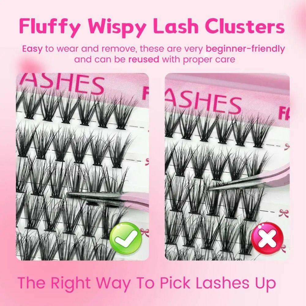 Natural Look False Eyelashes 10-18mm Length DIY Lash Extension Kit  Makeup Enhancement