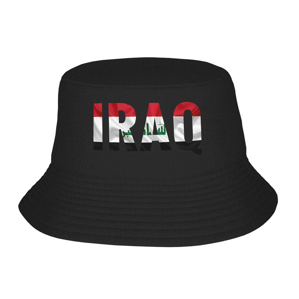 Iraq Flag Bucket Hats for Unisex Summer Vocation Sun Hats for Vacation Caps