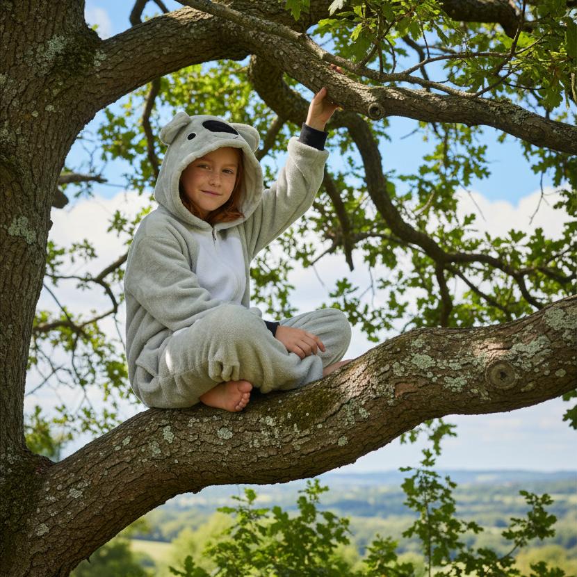 Piżama dziecięca kombinezon koala strój kigurumi świąteczny dziecięcy 146-152 Kombinezon dziecięcy 039pcN koala - 146-152