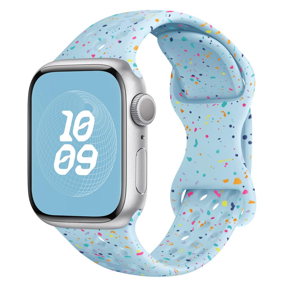 Original Silikonarmband für Apple Watch Band 44mm 45 46 40 41 38 42mm Armband Atmungsaktiv iwatch Serie 10 9 8 SE 7 6 Ultra 2 49mm
