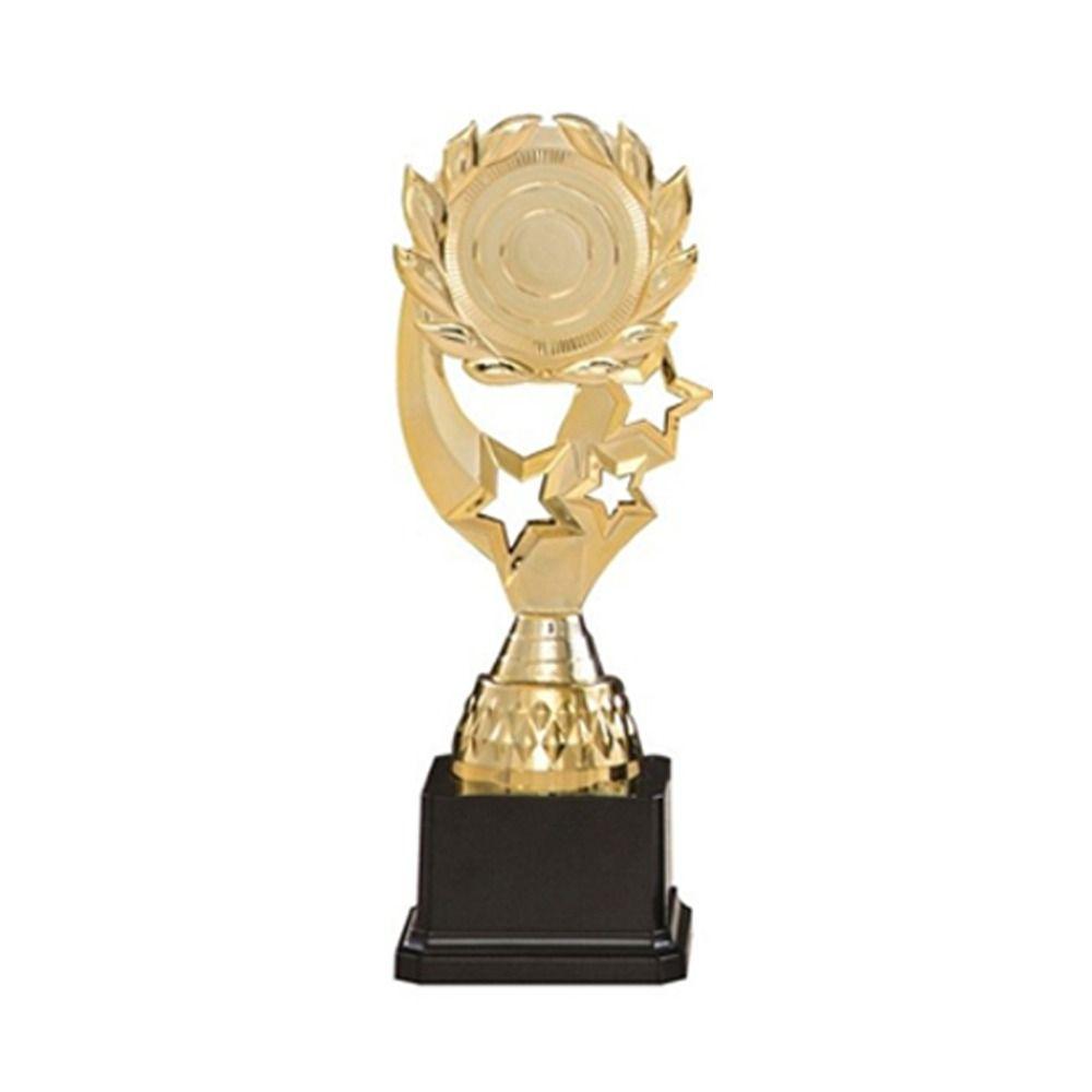 Neue Gold Gold Pokal Auszeichnungen Kunststoff Schule Belohnungsmaterial Preisbecher Krone Handwerk Souvenirs Sport Sieger