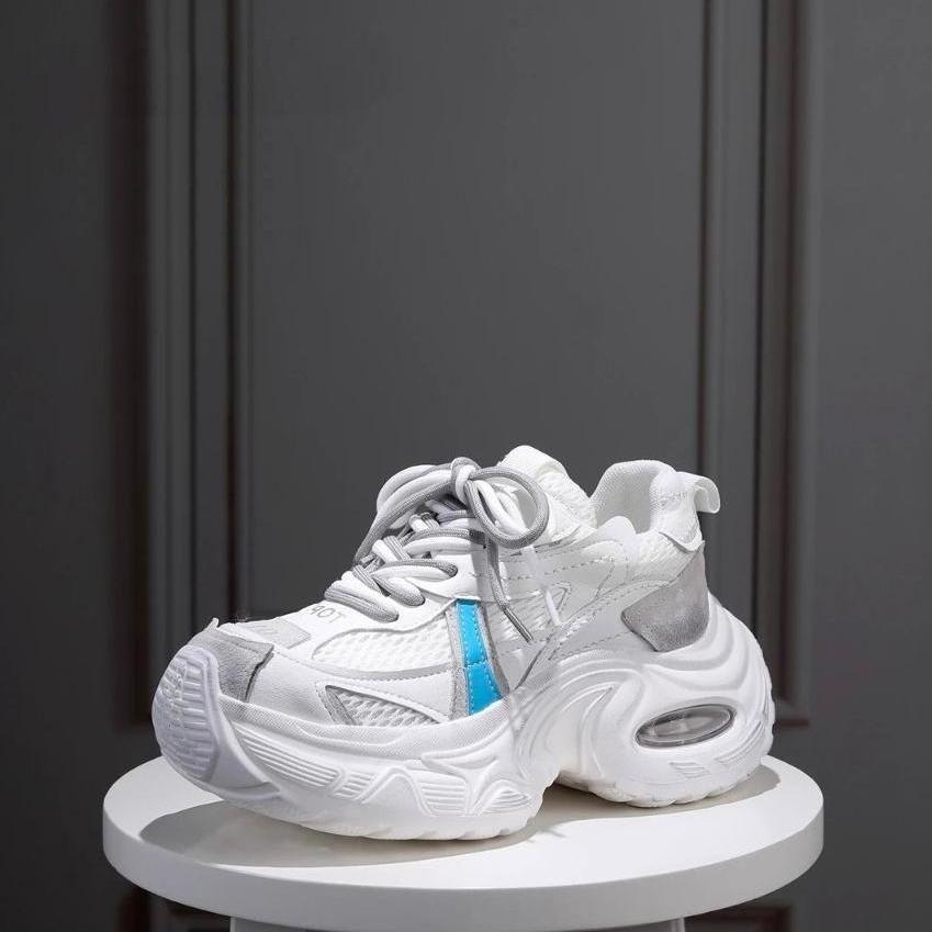 Mesh Breathable Thick-soled Dad Shoes Women's New Summer Heightening Lightweight Soft-soled Versatile Sports and Leisure Shoes