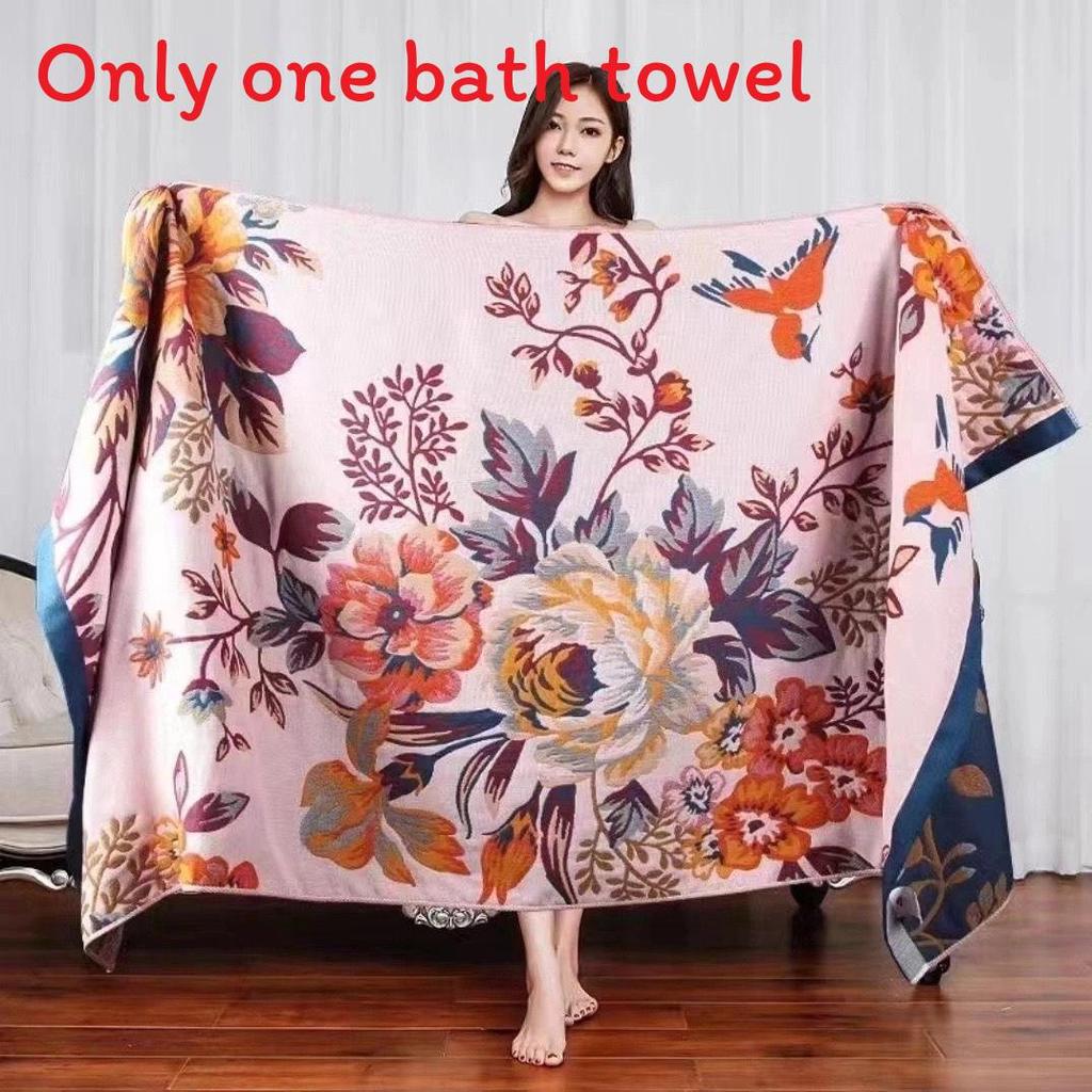 Cotton Bath Towel With Absorbent Quick Dry Fabric For Couples Home Use