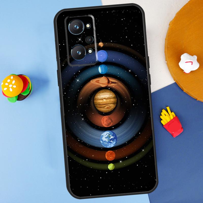 Space Solar System Planets Universe For Realme GT7 Pro GT 6T 6 5 C67 C61 C55 C53 C51 C21Y C25S C75 10 11 12 13 14 Pro Plus Case