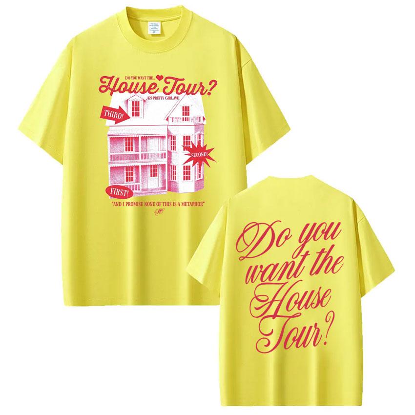 Do You Want The House Tour Sabrina Carpenter Print Tshirt Man Woman Harajuku Short Sleeve Casual TShirt Aesthetic Tshirts Top