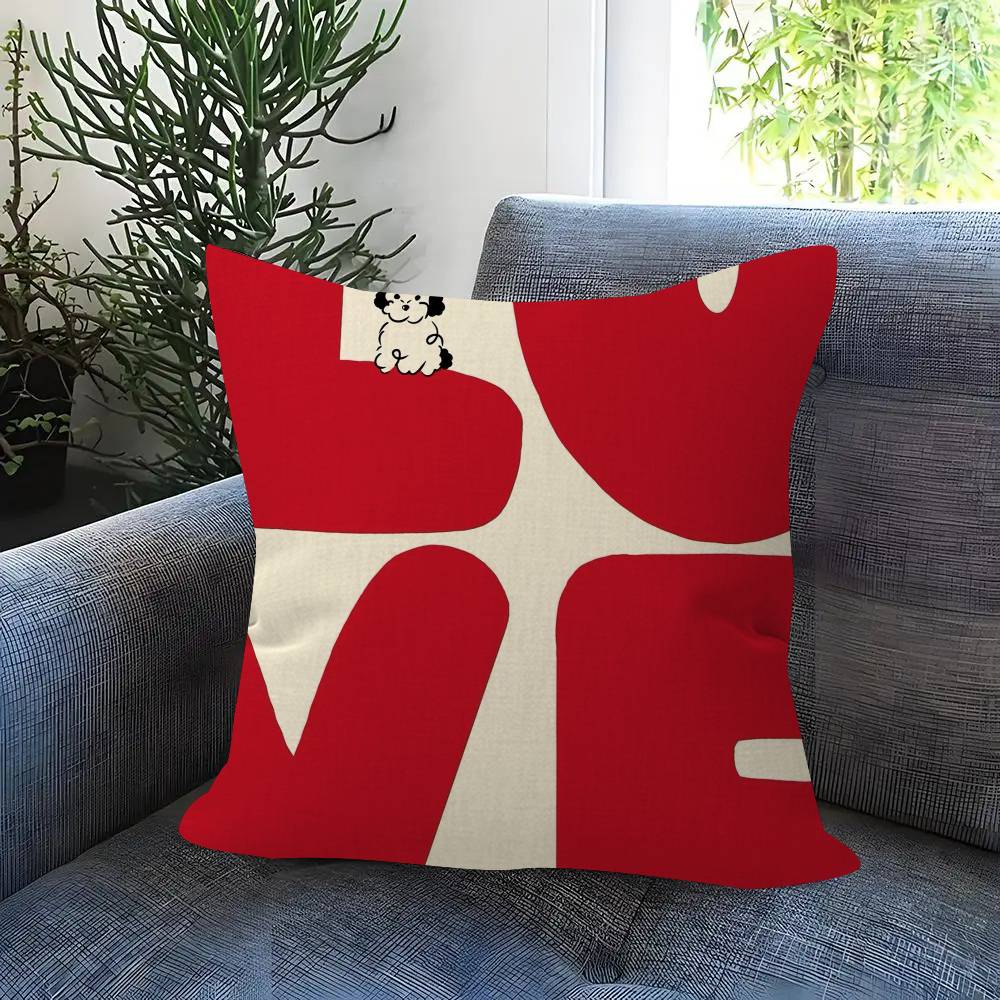 This Is My Happy Place Heart Quote Ins Pillowcase Toon Gift Cushion Cover Bedroom Home Sofa Chair Seat Decor Pillow Case