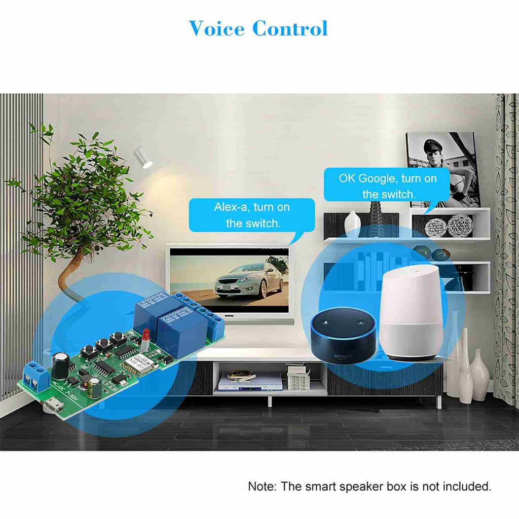Smart WiFi , Wireless Remote Control Module with Timer and Voice Control, Compatible with for Smart Home