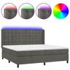 Maison Exclusive - Sommier à lattes de lit matelas et LED Gris foncé 200x200 cm