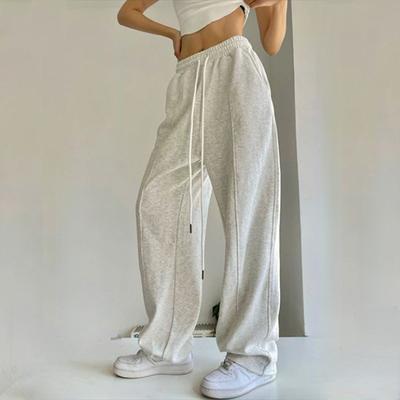 Kórejské tepláky Joggers Ženy Harajuku Hip Hop Sivé nohavice so širokými nohavicami Oversized Baggy Športové oblečenie Nohavice Žena
