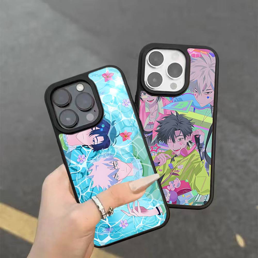 Healing Anime L-Link C-Click PC+TPU Phone Case For IPhone 17 16 15 14 13 12 11 Pro Max Plus Kawaii Cartoon Cover
