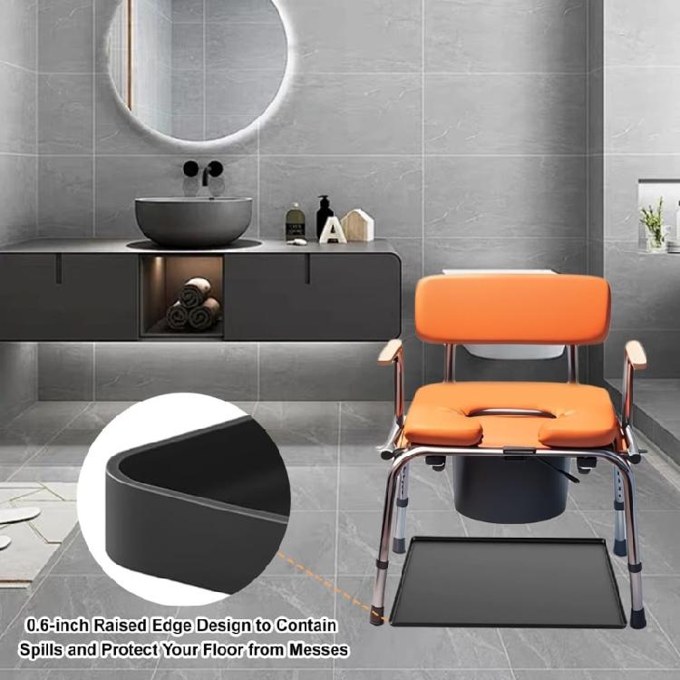 Badezimmer-Sicherheitsmatte für Toilettenstuhl Rutschfester Silikon-Bodenschutz Wasserdichtes Design Ideal für ältere Menschen